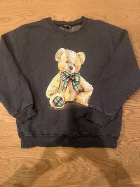 Originals Kids Navy Sweatshirt with Teddy Bear Graphic
